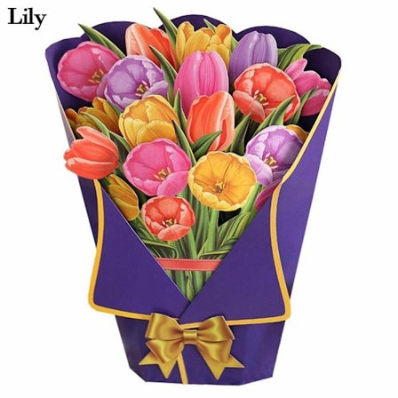 3D Pop-up buket Papir Blomster LILY LILY