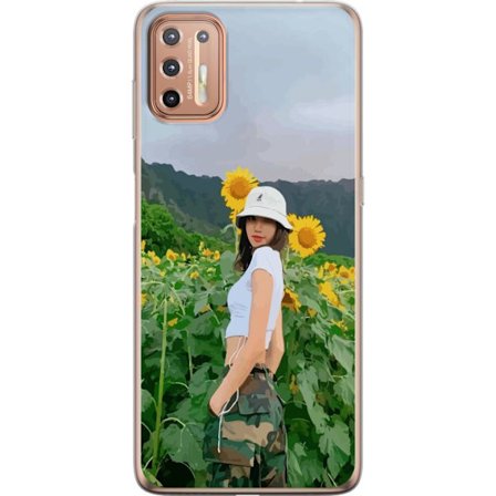 Kompatibelt Mobilskal till Motorola Motorola Moto G9 Plus Lisa Blackpink Solrosor K-pop Idol
