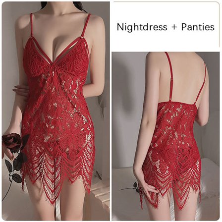 Kvinner Sexy Undertøy Blonder Nattkjole Gjennomsiktig Natttøy Sexy