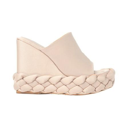 Paloma Barceló Zaya wedges , Beige , Dames , Maat: 39 EU Sleehakken