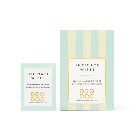 DeoDoc Intimate Wipes Jasmine Pear 10 pcs, Skincare, Intimpleje, Intimservietter