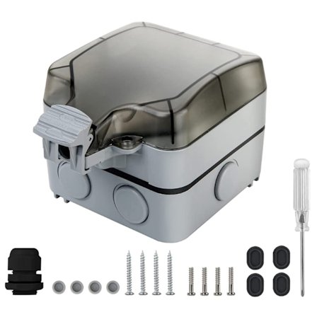 Utomhus Vägguttag med USB-uttag Utomhusbruk Vattentätt IP66 Trädgårdsuttag för Våtrum Utomhus