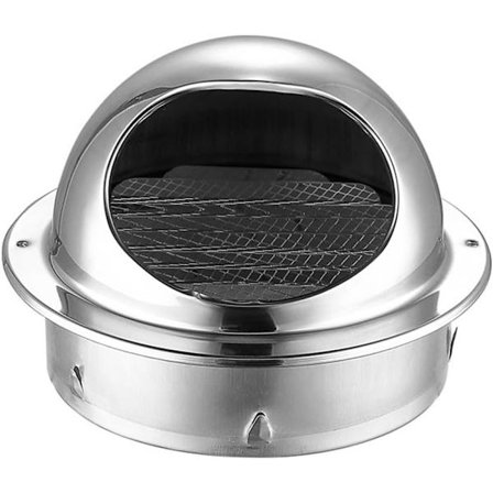 160mm ventilasjonsdeksler for yttervegger, utendørs ventilasjonsgitter i rustfritt stål, rund He