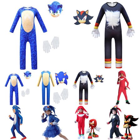 Sonic The Hedgehog Cosplay Halloween-tøj til børn Drenge Piger W