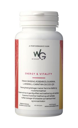 WiseGum Energy & Vitality 60 stk, Helse & Madvarer, Ingredienser, Q10