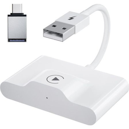 Trådløs CarPlay-adapter for iPhone, trådløs CarPlay-dongle, WiFi Plug and Play 5GHz, online oppdatering Endailler