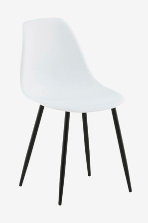 Venture Home - Spisebordsstol Polar Plast, 2-pak - Hvid - Stole - Fra Homeroom