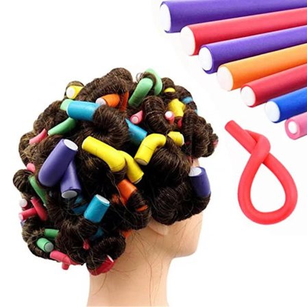 10pcs Hair Curling Rod Soft Foam Hair Roller Flexible Hair Curler Makers Bendy Twist Curls Flexi DIY Rollers Styling Tools