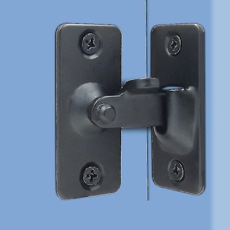 2 stk Rustfritt Stål 90 Graders Høyre Vinkel Spenne Haken Lås Haken For Skyvedør