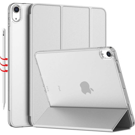 iPad Air 4 Kotelo 2020 - iPad Air 4. sukupolven kotelo 10,9 tuumaa Kevyt Ohut Suojus Läpinäkyvällä Himmeällä Kovalla Takakannella [tukee Touch ID:tä] 