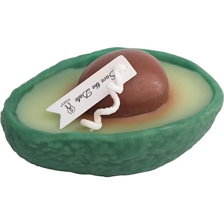 Avokado-muotoinen tuoksukynttilä, hedelmäarominen soijavahakoristekynttilä pöydälle P