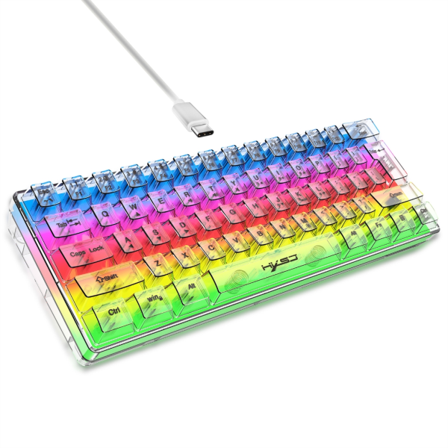 Vattentät Mini Kompakt Gaming Tangentbord 61 Tangenter Gaming Tangentbord RGB Bakgrundsbelysning Ultra Kompakt Mini Tangentbord för PC Gamer