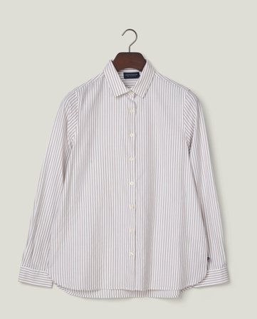 Lexington Classic Fit light oxford streifenhemd, offwhite/beige