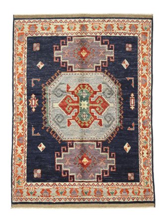 Tappeto Kazak Fine 149X193 Marrone/Nero (Lana, Afghanistan)