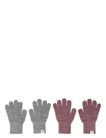 mp Denmark Comfy Glitter Gloves 2-Pack - Multi/patterned - 7-11Y