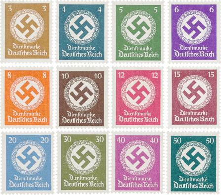 Tyske Rige 1942-1944 - MICHEL D166-177 - Postfrisk