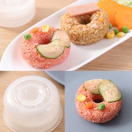Donitsimuotoinen Riisipallo Muotti Tarttumaton Sushi Maker DIY Helppo Riisi
