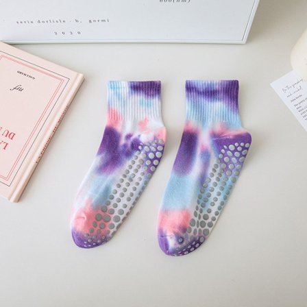 Kvindelige Pilates Yoga Yoga Socks Tie Dye Grip Socks