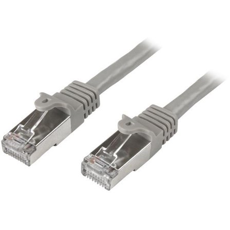 StarTech 5m CAT6 Ethernet Cable, 10 Gigabit Shielded Snagless RJ45 100W PoE Patch Cord, CAT 6 10GbE SFTP Network Cable w/Strain Relief, Grey, Fluke
