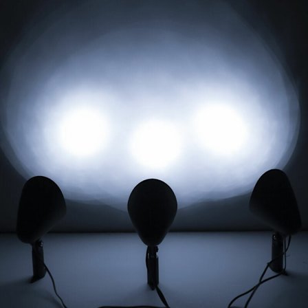 3-pack 3 LED utomhus solcellslampor roterande belysningsvinkel IP65 vattentålighet inbyggd 1200mAh laddningsbar cell vit