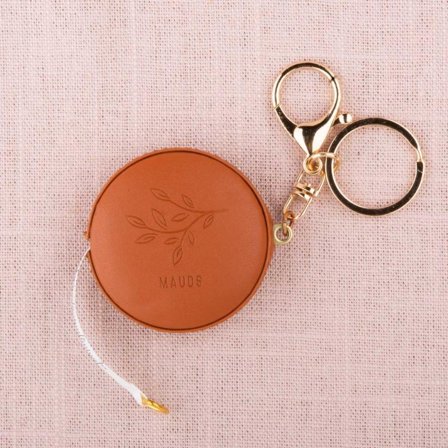 Mauds Målebånd Nøkkelring Brun