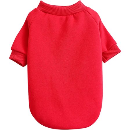 Kattebeklædning - Hårløs kat bomuldstrøje kæledyrstøj - Pullover killing sportsfan ærme kæledyrs T-shirt - Katte- og små hundebeklædning (rød)