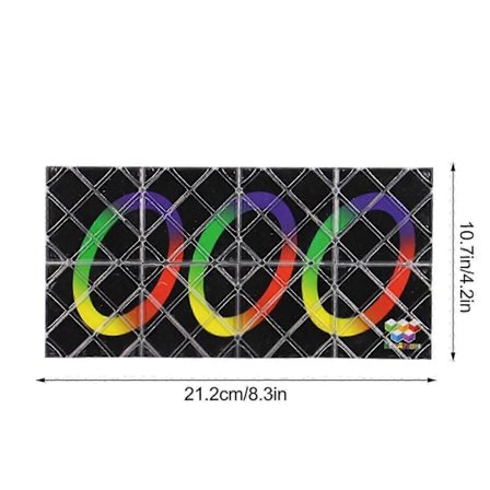 8-osainen taikataittopalapeli kuutiot, joissa on 3 rengasta, kaksoistyylinen stressinlievitys fidget-lelu