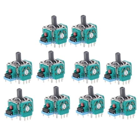 10 kpl 3D Joystick-potentiometriä peliohjaimen värähtelevän joystickin korjausosa