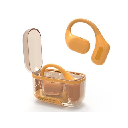 Trådlösa hörlurar Hifi Stereo Led Display Bluetooth Brusreducering Orange