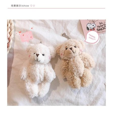 8-delars mini teddybjörn, liten leksak, docka, liten teddybjörn