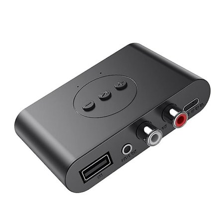 Trådløs Audiomodtager Bluetooth 5.2 Nfc Audio Adapter U Disk Rca 3.5mm Aux Jack Stereo Musikmodtager Bilhøjttaler Forstærker (FMY)