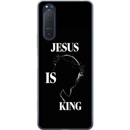 Yhteensopiva Puhelinkuori Sony Xperia 5 II Värikkäitä kawaii-hahmoja pinottuna pystysuunnassa violetilla taustalla, pehmeillä muodoilla ja leikkisällä