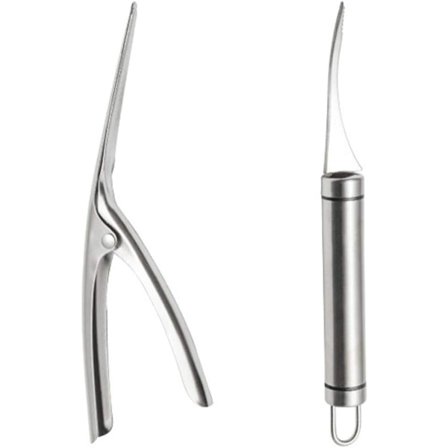 Verktøy for fjerning av tarmen i sjømat, rustfritt stål, for fisk, krabbe, reker og hummer