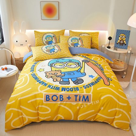 Minions-serien - Tryckt påslakanset i bomull - Skateboard