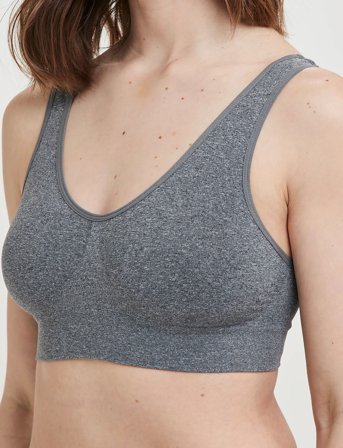 Decoy Decoy Bra Top W/Wide Straps - Grey - S