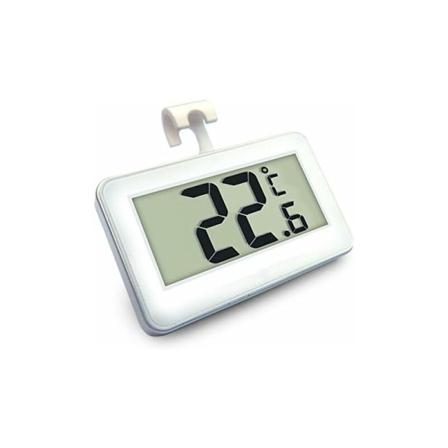 Digitalt frysetermometer Trådløst kjøleskapstermometer og innendørs temperaturmonitor (Stor LED-skjerm, hvit) Tre plasseringsmodus