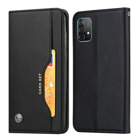 Samsung Galaxy A52 5G / A52 4G / A52s Wallet Stand Protector Phone Cover - Black