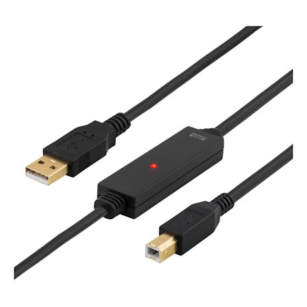 PRIME USB 2.0 cable Type A male Type B male active 10m black