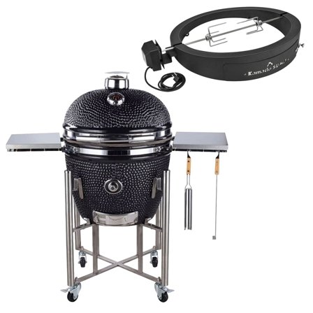 Kamado sumo Signature PRO grill + Grillmesterens rotisseri & pizzaugn