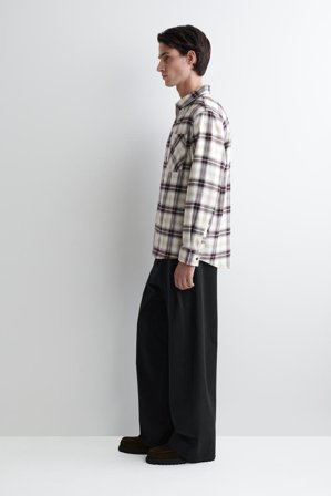 COS Checked Pima Cotton Shirt in Beige - Men