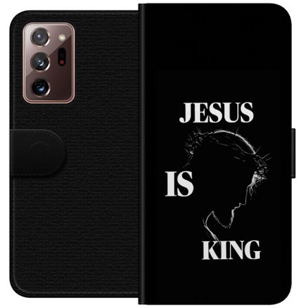 Yhteensopiva Lompakkokotelo Samsung Galaxy Note20 Ultra Värikkäitä kawaii-hahmoja pinottuna pystysuunnassa violetilla taustalla, pehmeillä muodoilla j