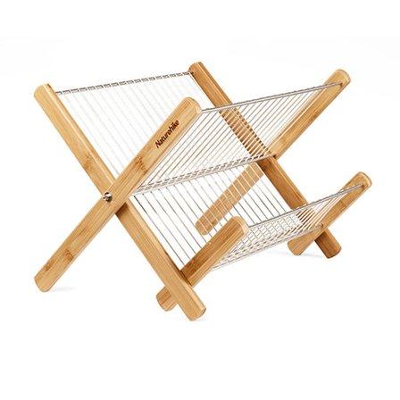 Foldbar Dræn Stativ i Rustfrit Stål til Udendørs Camping Køkken Opbevaring