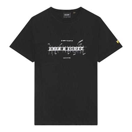 Lyle & Scott Herr Anatomy Of Type Grafisk T-shirt M Svart