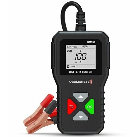 Batteritest 6V 12V 24V,100-2000 CCA 2Ah-220Ah Bilgenerator Tester Digital Batterianalysator för Bil/Lastbil/Motorcykel/ATV/SUV/Båt/Yacht