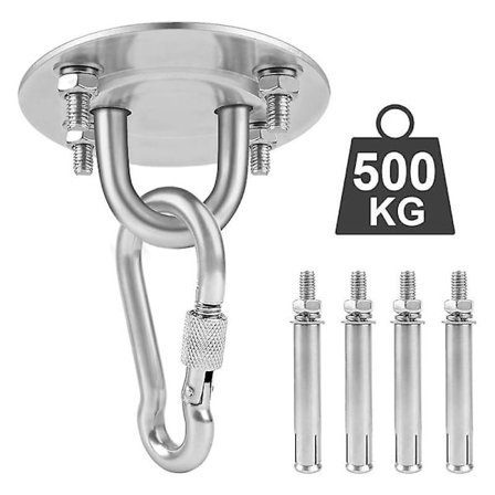 Takkrok Hengekøye Premium Rustfritt Stål Brakett Opp Til 400kg For Hengekøye Hengekøye