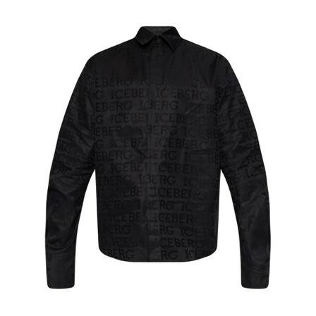 Iceberg Shirt with logo , Zwart , Heren , Maat: L