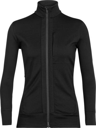 Icebreaker Women's Quantum III LS Zip Women Mid layer tops Black S