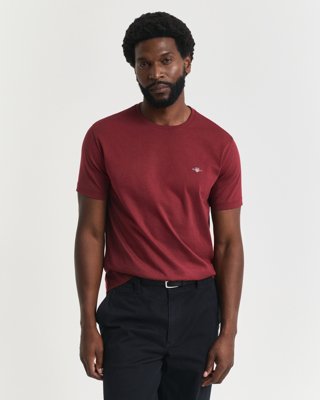 GANT - Klassisk t-skjorte i regular-fit til herre plumped red