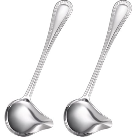 Såssked, för att ösa upp sås och gravyr (2 stycken)