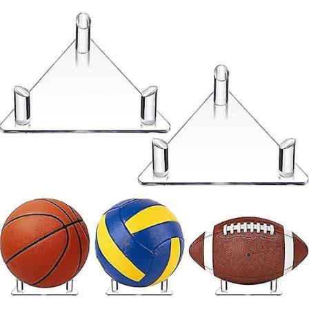 Hållare för bollstativ i akryl Sportbollsförvaring Displayställ 2 st